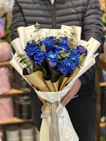 15'li Mavi Gül Buketi